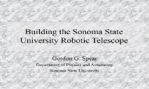 A Robotic Telescopic Model PowerPoint Presentation