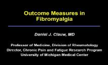 The Fibromyalgia Syndrome-Diagnosis Pathophysiology PowerPoint Presentation