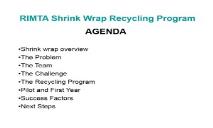 RIMTA Shrink Wrap Recycling Program PowerPoint Presentation