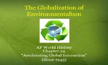 The Globalization of Environmentalism PowerPoint Presentation