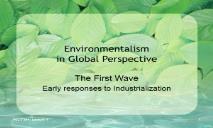 Environmentalism in Global Perspective PowerPoint Presentation