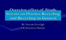 Overview of Plastics Recycling PowerPoint Presentation