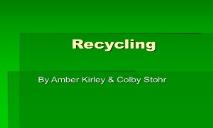 Recycling PowerPoint Presentation