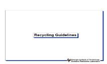 Recycling Guidelines PowerPoint Presentation