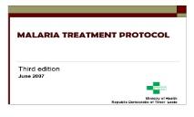 MALARIA TREATMENT PROTOCOL PowerPoint Presentation