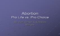 Abortion Pro Life vs Pro Choice PowerPoint Presentation