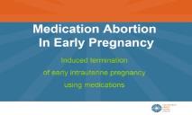 Medication Abortion In Early Pregnancy PowerPoint Presentation