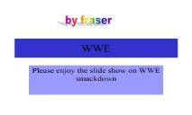 WWE PowerPoint Presentation