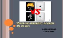 WIRELESS INTERNET ACCESS 3G VS Wifi PowerPoint Presentation