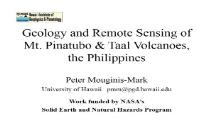 Geology and Remote Sensing Mt Pinatubo and Taal Volcanoes PowerPoint Presentation