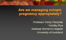 Management of Ectopic Pregnancy PowerPoint Presentation