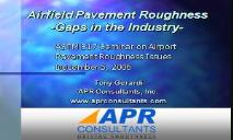 Airport Pavement Roughness (A Technology Overview) PowerPoint Presentation
