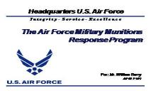 The Air Force Military Munitions Response Program PowerPoint Presentation