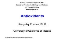 Antioxidants Free Radical Biology PowerPoint Presentation