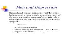 Men and Depression PowerPoint Presentation