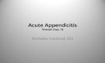 Acute Appendicitis tintinalli PowerPoint Presentation