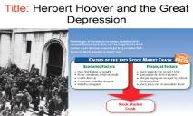 Herbert Hoover Great Depression PowerPoint Presentation