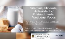 Vitamins Minerals Antioxidants Phytonutrients Functional PowerPoint Presentation