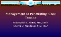 Management of Penetrating Neck Trauma PowerPoint Presentation