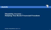Disability Income Helping You Build Financial Freedom PowerPoint Presentation