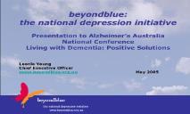 Opening Our Eyes to Depression Dementia PowerPoint Presentation