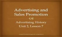 Advertising and Sales Promotion PowerPoint Presentation