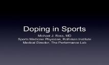 Doping in Sports Delaware Academy of Family Physicians PowerPoint Presentation