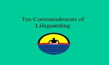 Ten Commandments of Lifeguarding Lifesaving Resources PowerPoint Presentation