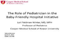 The Role of Pediatrician in BFHI Hezekiah Beardsley CT PowerPoint Presentation
