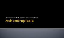 Achondroplasia Boulder Valley School District PowerPoint Presentation