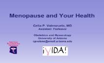 Menopause WebcastAHSC Arizona Health Sciences Center PowerPoint Presentation