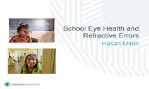 School Eye Health and Refractive Errors PowerPoint Presentation