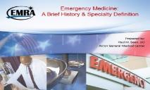 Emergency Medicine A Brief History and Specialty Definition PowerPoint Presentation