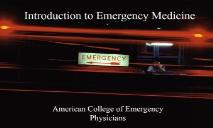 Introduction to Emergency Medicines PowerPoint Presentation