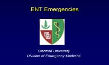 ENT Emergencies Emergency Medicine PowerPoint Presentation