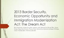 2013 Border Security Economic Opportunity and Immigration PowerPoint Presentation