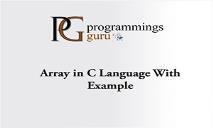 Array in C Language With Example PowerPoint Presentation