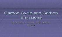 Carbon Cycle and Carbon Emissions PowerPoint Presentation