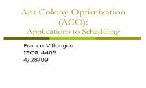 A Ant Colony Optimization (ACO) PowerPoint Presentation