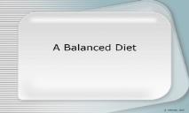Balanced Diet PowerPoint Presentation