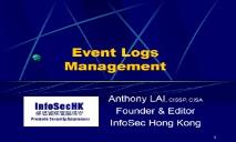 Event Logs Management  PowerPoint Presentation