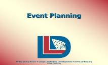 An Event Planning PowerPoint Presentation