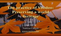 Voodoo Northeastern Illinois University PowerPoint Presentation