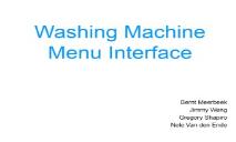 Washing Machine Menu Interface PowerPoint Presentation