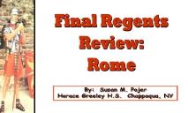Ancient Rome Regents Review PowerPoint Presentation