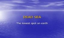 DEAD SEA ADEN CHARM PowerPoint Presentation
