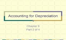 Accounting for Depreciation PowerPoint Presentation
