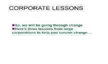 CORPORATE LESSONS PowerPoint Presentation