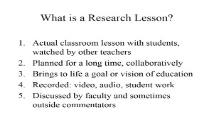 Research Lessons Lesson Study Group at Mills College PowerPoint Presentation