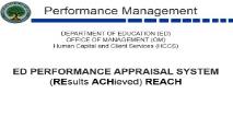 ED Performance Appraisal System PowerPoint Presentation